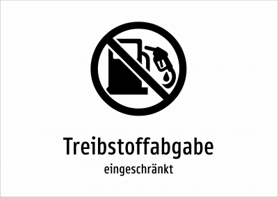 Treibstoffabgabe - eingeschränkt