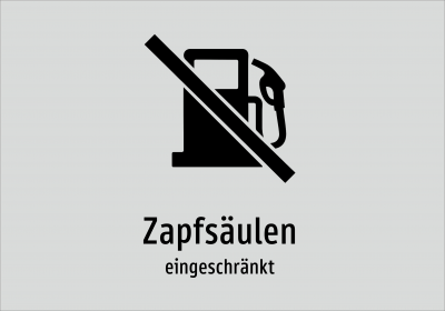 Zapfsäulen - eingeschränkt