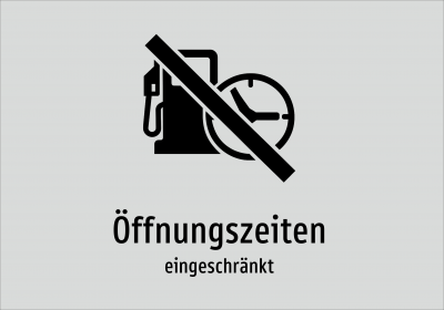 Öffnungszeiten - eingeschränkt