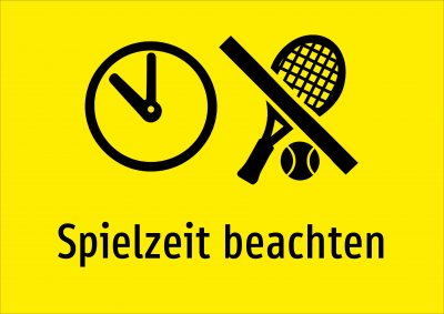 Spielzeit beachten