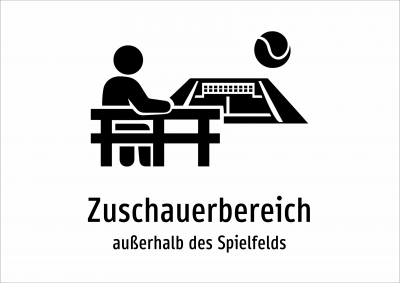 Zuschauerbereich - außerhalb des Spielfelds