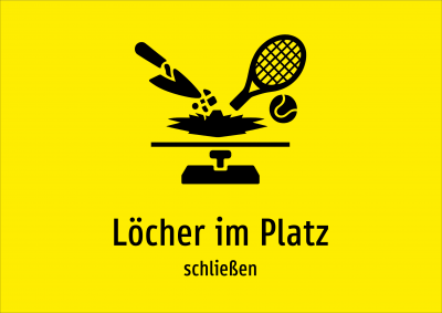Löcher im Platz - schließen