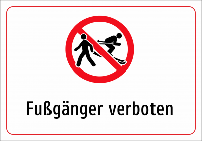 Fußgänger verboten