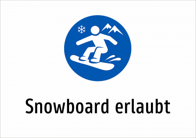 Snowboard erlaubt