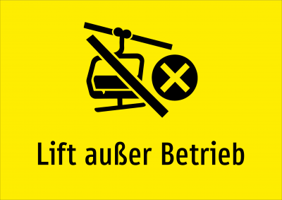 Lift außer Betrieb