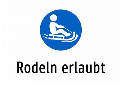 Rodeln erlaubt