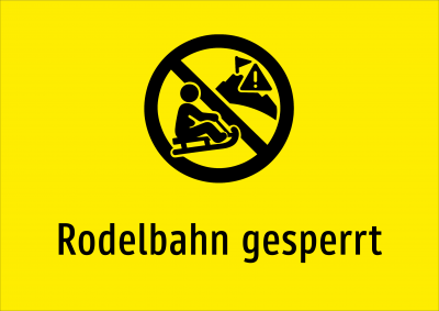 Rodelbahn gesperrt
