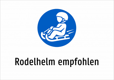 Rodelhelm empfohlen