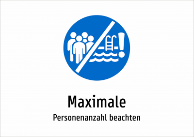 Maximale - Personenanzahl beachten