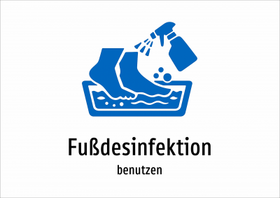 Fußdesinfektion - benutzen