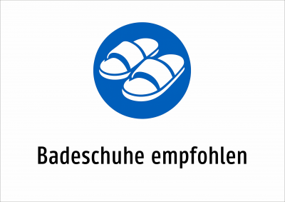 Badeschuhe empfohlen