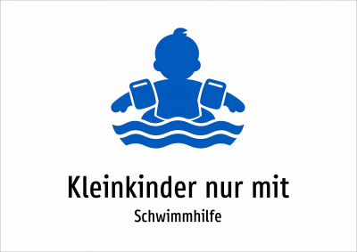 Kleinkinder nur mit - Schwimmhilfe