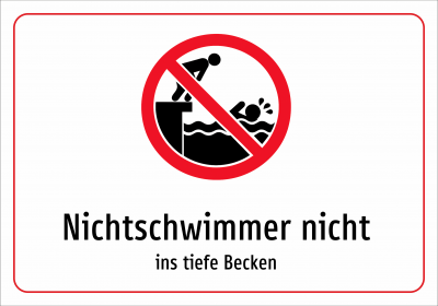 Nichtschwimmer nicht - ins tiefe Becken