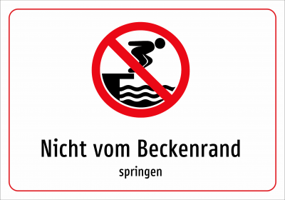 Nicht vom Beckenrand - springen