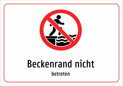 Beckenrand nicht - betreten