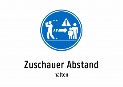 Zuschauer Abstand - halten