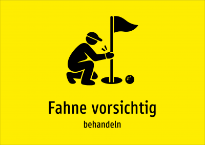 Fahne vorsichtig - behandeln