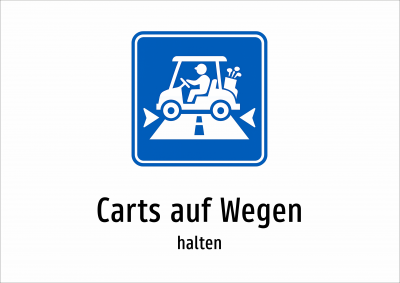 Carts auf Wegen - halten