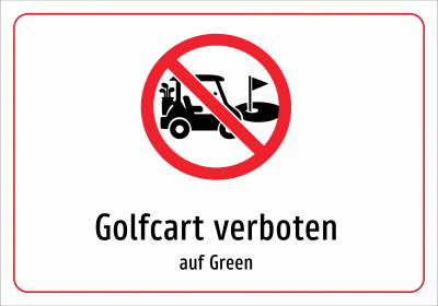 Golfcart verboten - auf Green