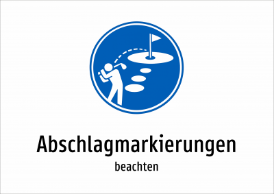 Abschlagmarkierungen - beachten