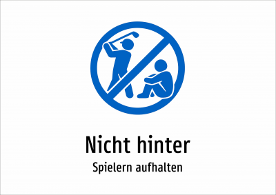 Nicht hinter - Spielern aufhalten