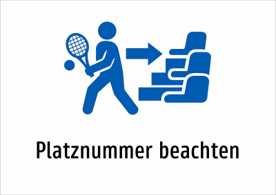 Platznummer beachten