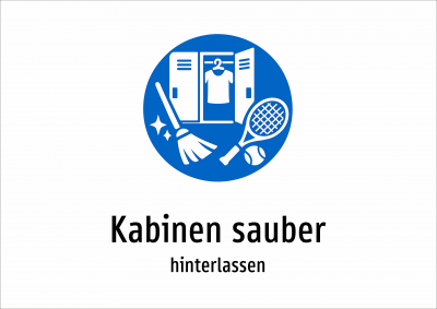 Kabinen sauber - hinterlassen