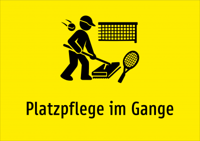 Platzpflege im Gange