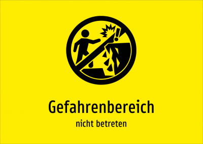 Gefahrenbereich - nicht betreten
