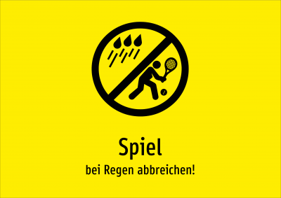 Spiel - bei Regen abbreichen!