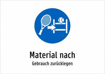Material nach - Gebrauch zurücklegen
