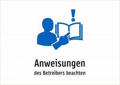 Anweisungen - des Betreibers beachten