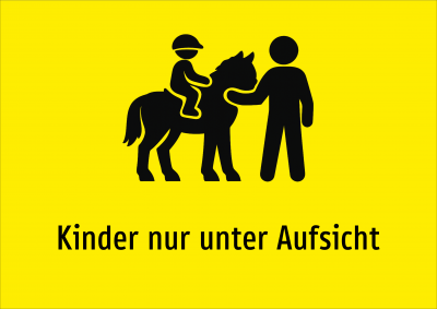 Kinder nur unter Aufsicht