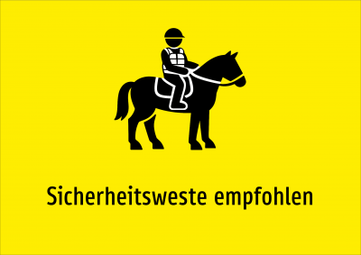 Sicherheitsweste empfohlen