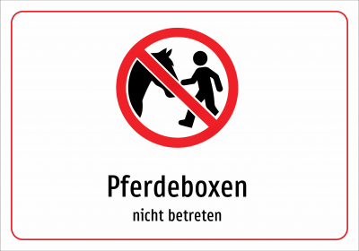 Pferdeboxen - nicht betreten