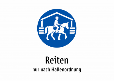 Reiten - nur nach Hallenordnung