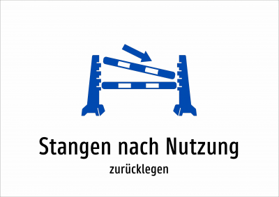 Stangen nach Nutzung - zurücklegen
