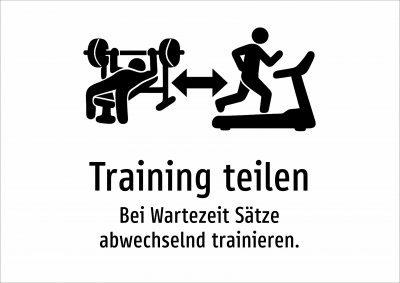 Training teilen - Bei Wartezeit Sätze abwechselnd trainieren.
