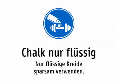 Chalk nur flüssig - Nur flüssige Kreide sparsam verwenden.