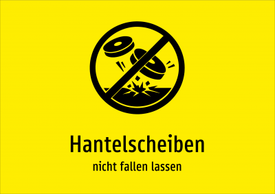 Hantelscheiben - nicht fallen lassen