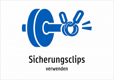 Sicherungsclips - verwenden