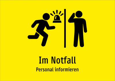 Im Notfall - Personal informieren
