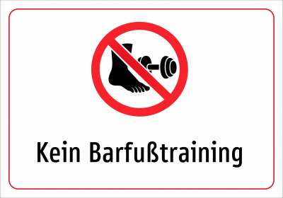 Kein Barfußtraining