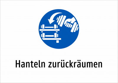 Hanteln zurückräumen