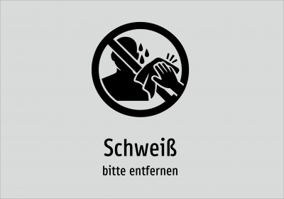 Schweiß - bitte entfernen