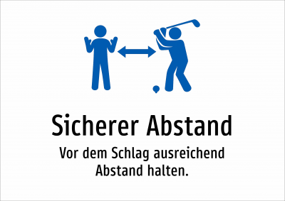 Sicherer Abstand - Vor dem Schlag ausreichend Abstand halten.