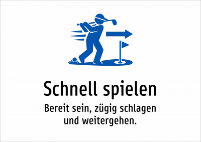 Schnell spielen - Bereit sein, zügig schlagen und weitergehen.