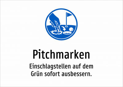 Pitchmarken - Einschlagstellen auf dem Grün sofort ausbessern.