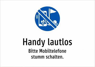 Handy lautlos - Bitte Mobiltelefone stumm schalten.