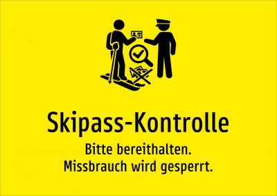 Skipass-Kontrolle - Bitte bereithalten. Missbrauch wird gesperrt.